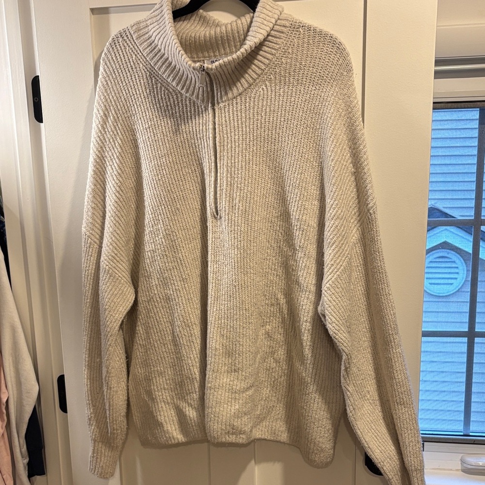 Grey half zip sweater